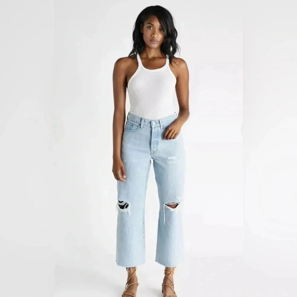 NWT ETICA Devon Crop Jeans in Mojave River - Picture 1 of 7